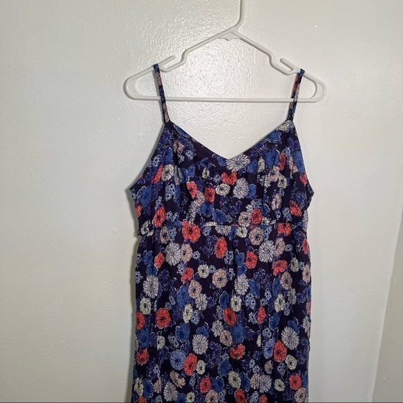 Two Hearts Maternity Maxi Dress Blue Floral - Picture 3 of 10